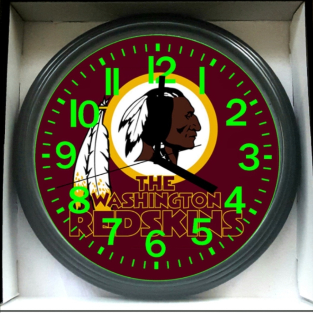 Washington Redskins Wall Clock - Black and Green